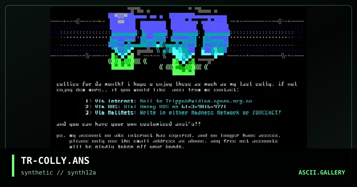 ANSi Colly 12, by trippah, 1997
