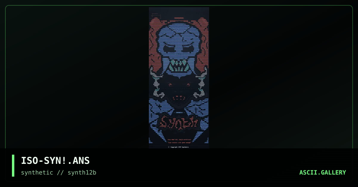 synthetic baby!, by isotone, 1997