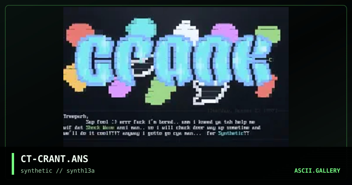 Crank, by colt, 1997