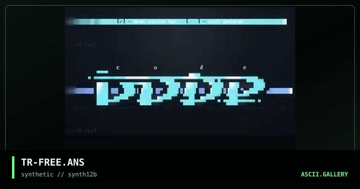 Free ANSi's!, by trippah, 1997
