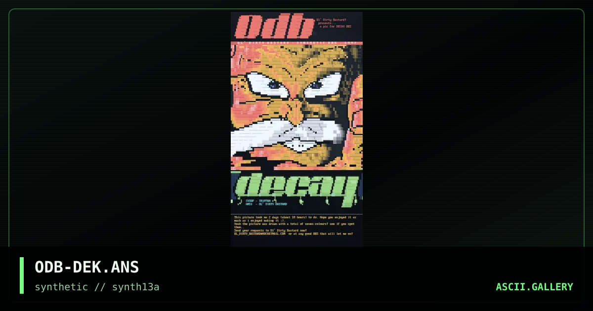 Decay Pic, by ol dirty bastard 2, 1997
