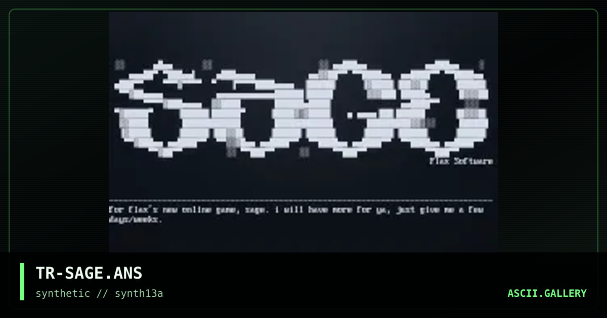 Sage (tm), by trippah, 1997