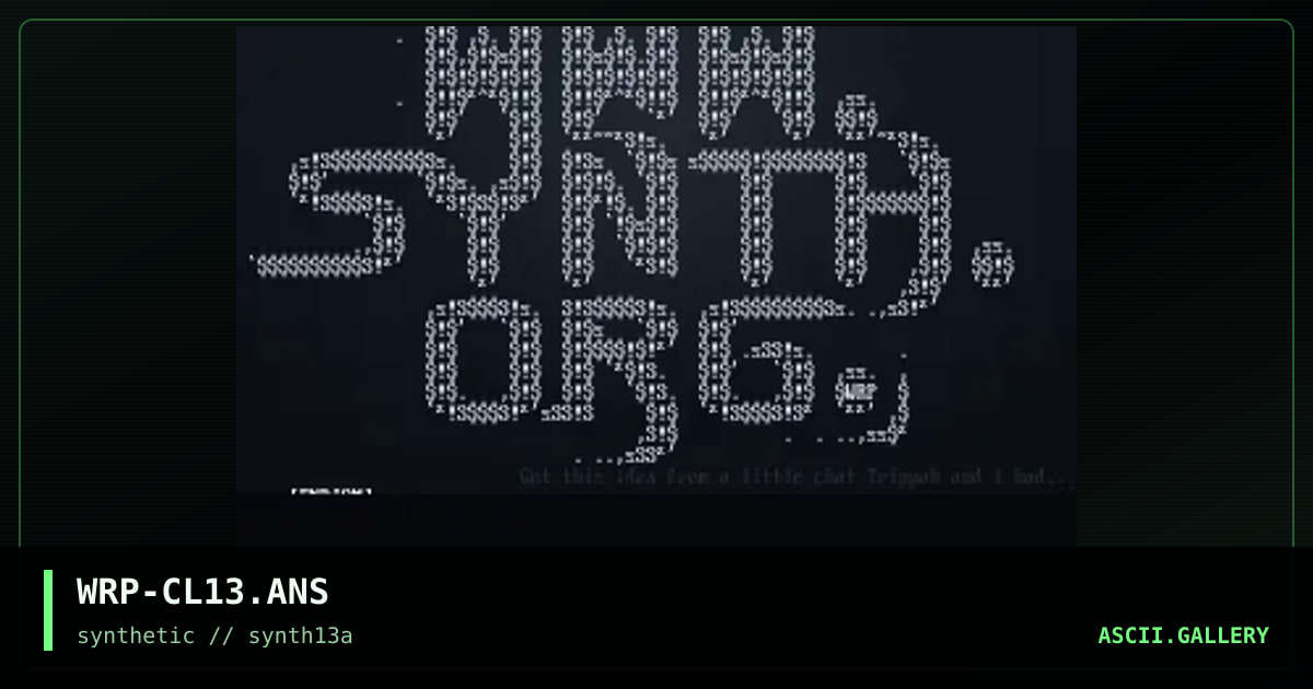 Ascii Colly!, by warp, 1997