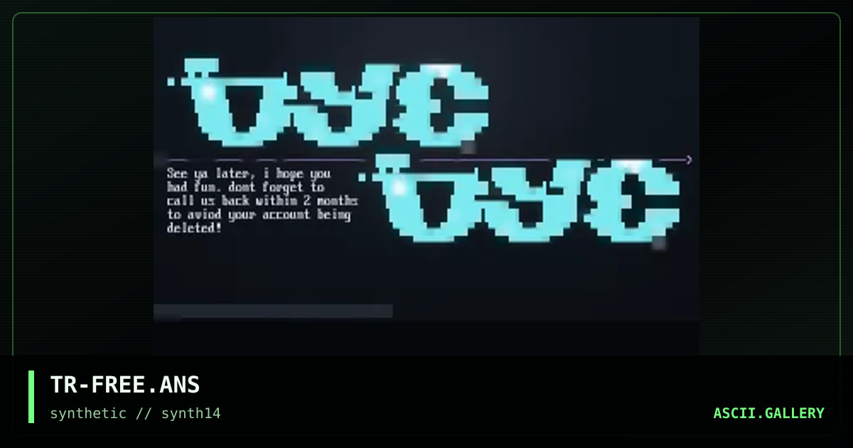 Free ansi for all, by trippah, 1997