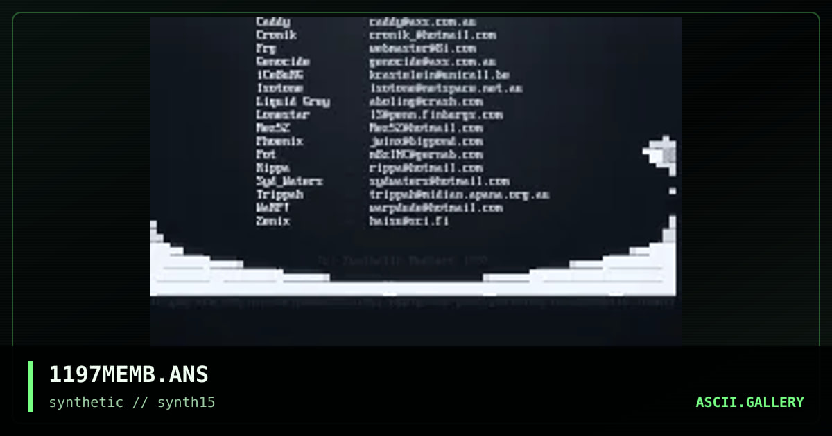 Synthetic Artpack 15 Members, by synthetic staff, 1997