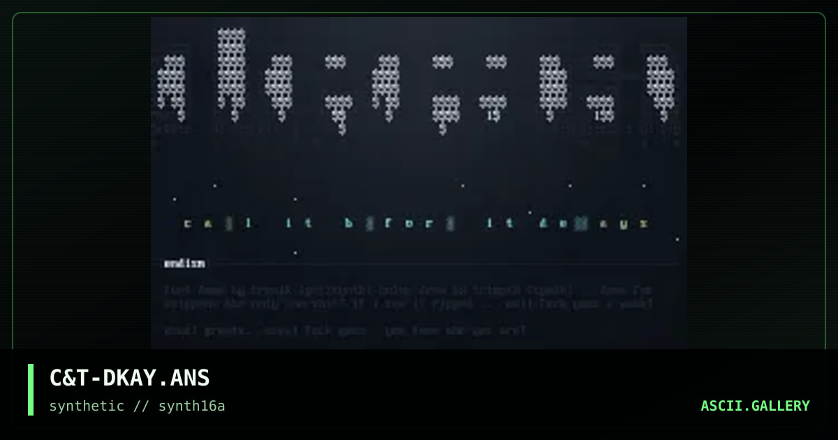 Decay BBS, by trippah, cronik, 1997