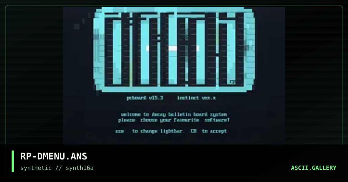 Decay BBS System Choice, by rippa, 1997