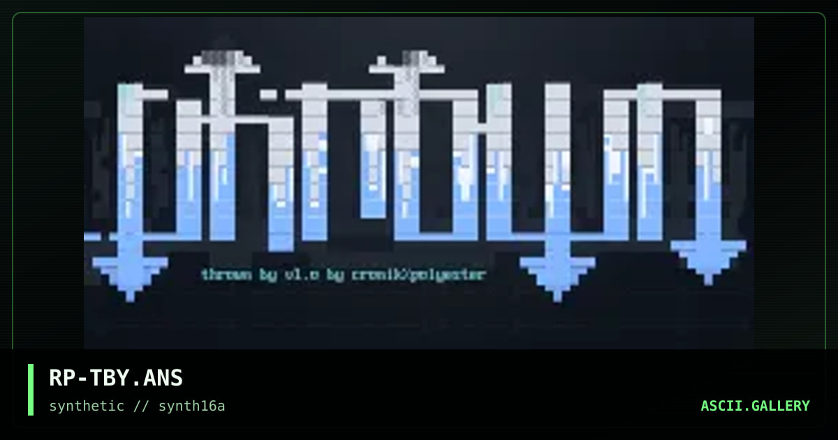 p0lyester thrown by. (C) ck!, by rippa, 1997