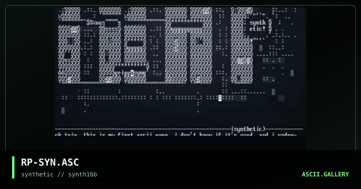 Ascii attempt #1, by rippa, 1997