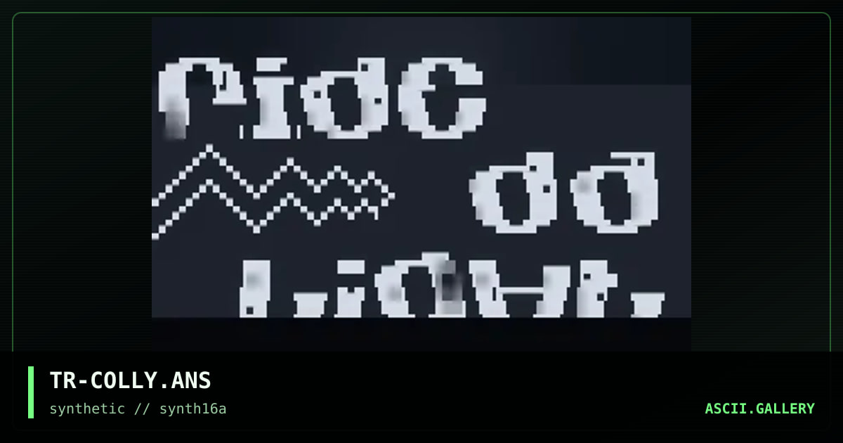 Ansi Colly #16, by trippah, 1997