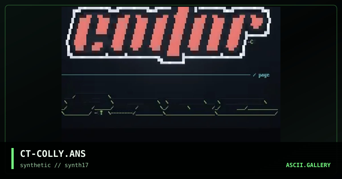 Colt's Anscii Colly, by colt, 1998