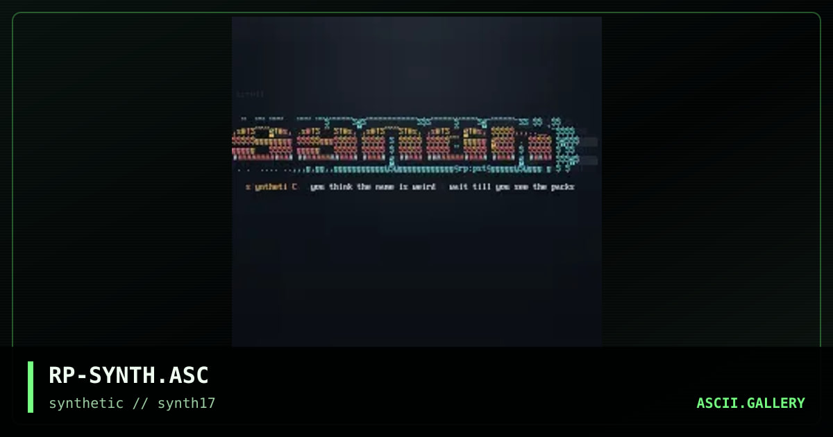 Synthetic Organisation, by rippa, 1998