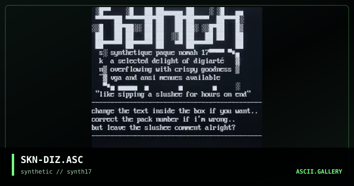 Unused Diz, by skunk, 1998