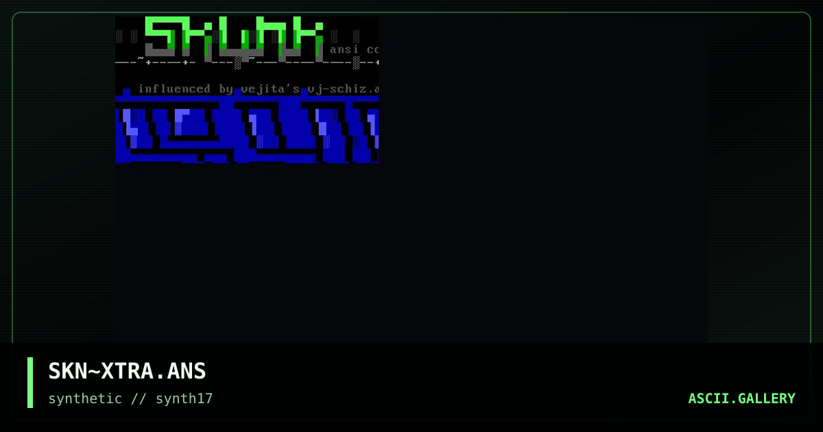 Extra Ansi's, by skunk, 1998