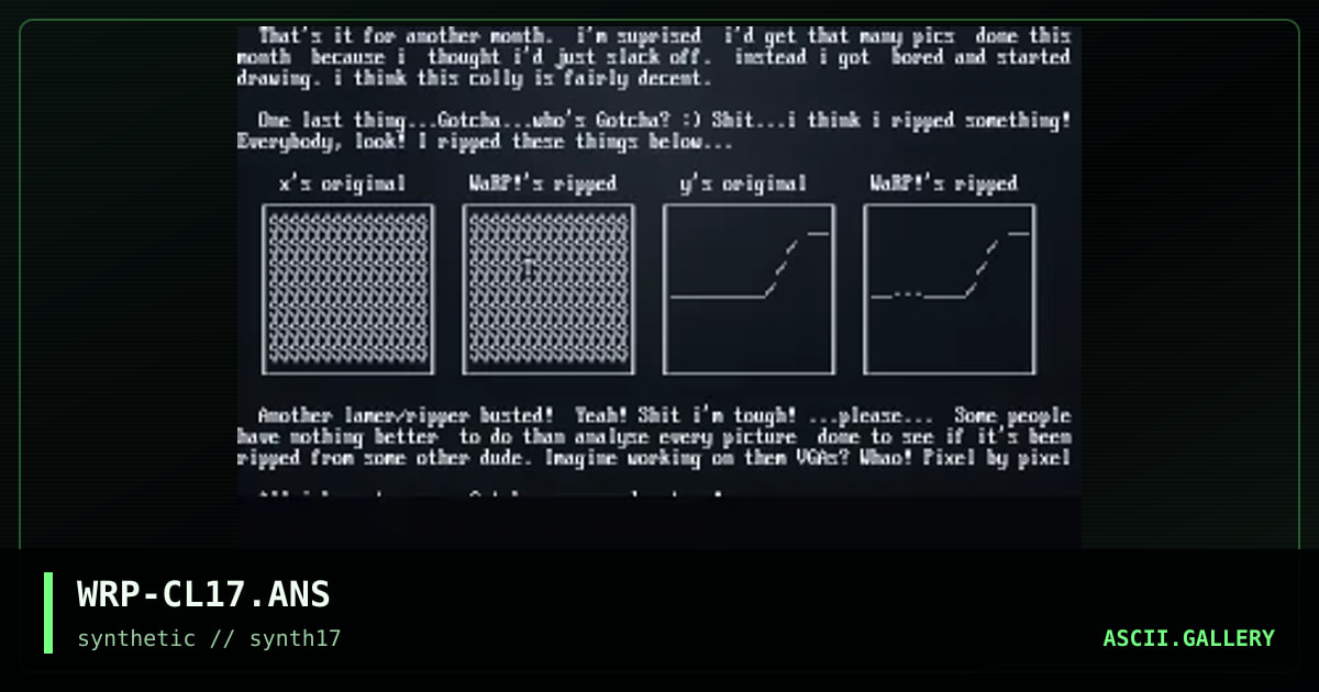 Anscii Colly!, by warp, 1998