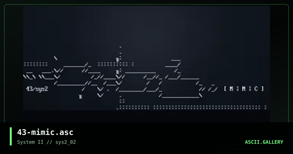 mimic, by aesthetic, 2000