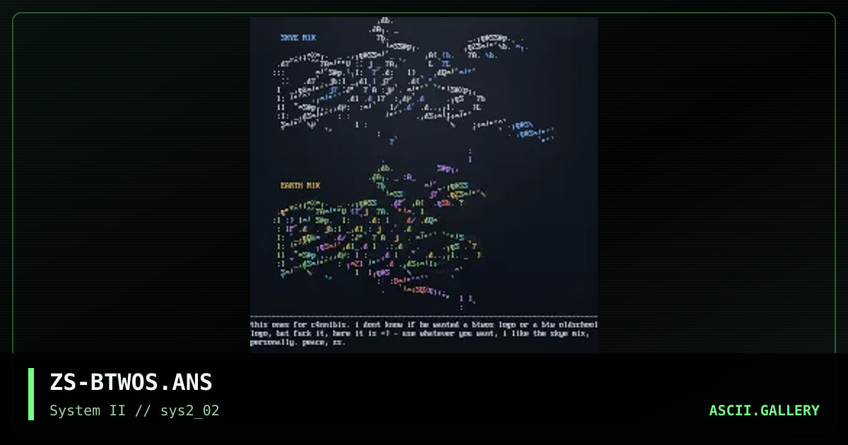 ZS-BTWOS.ANS, by zerostar, 2000