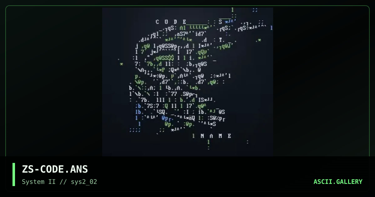 ZS-CODE.ANS, by zerostar, 2000
