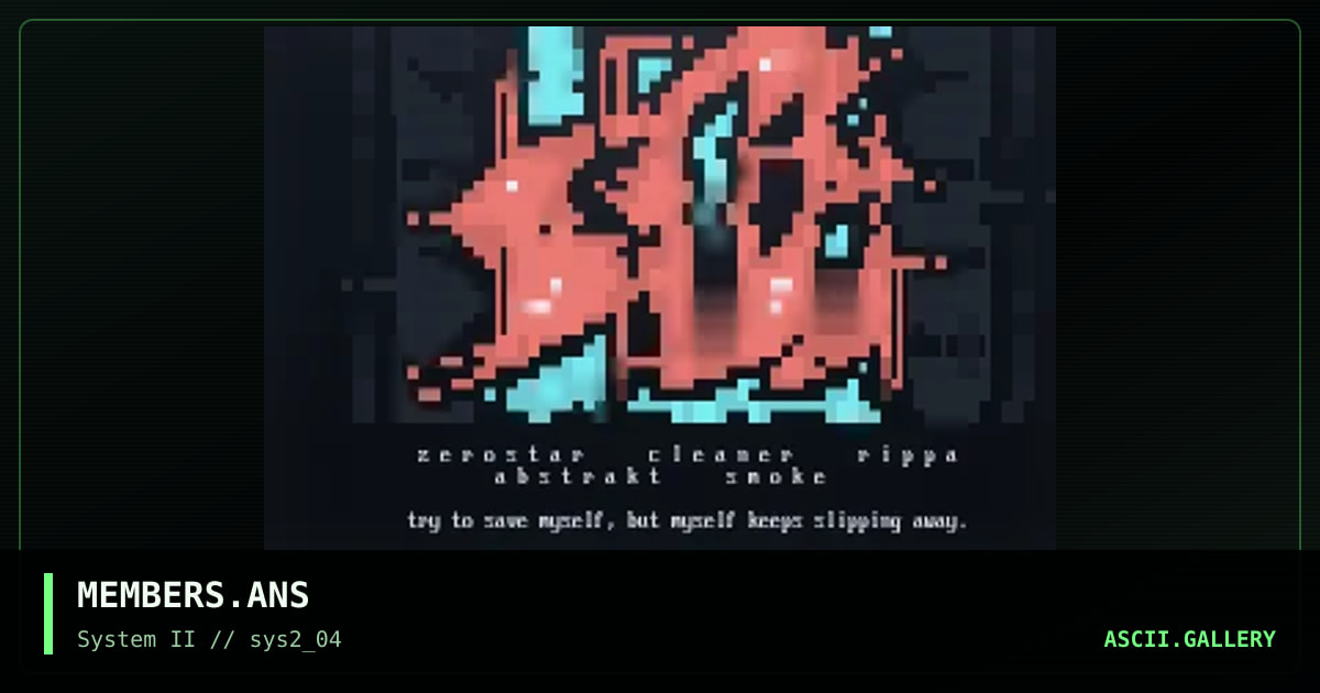 MEMBERS.ANS, by system ii, 2000
