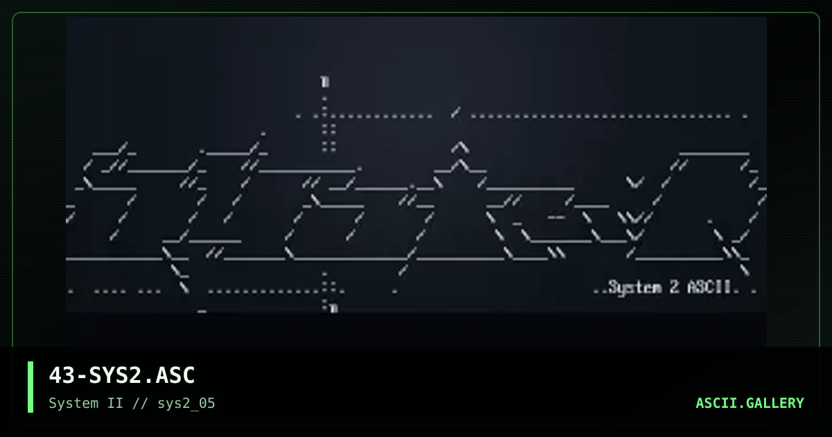 system2, by aesthetic, 2000