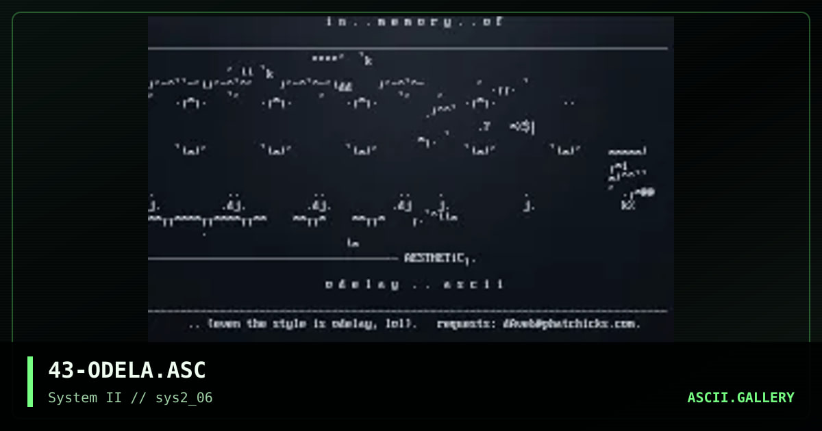 odelay ascii (rip), by aesthetic, 2000