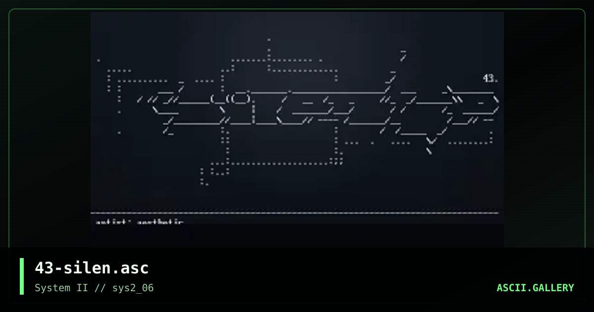 silence, by aesthetic, 2000