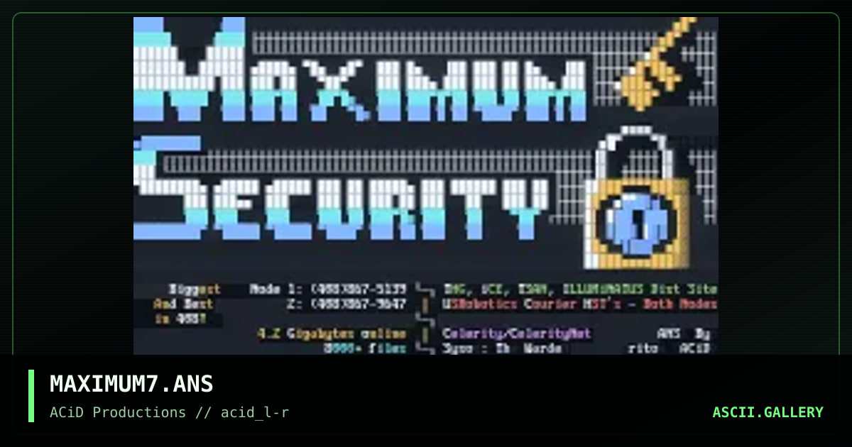 MAXIMUM7.ANS, by triton, 1990