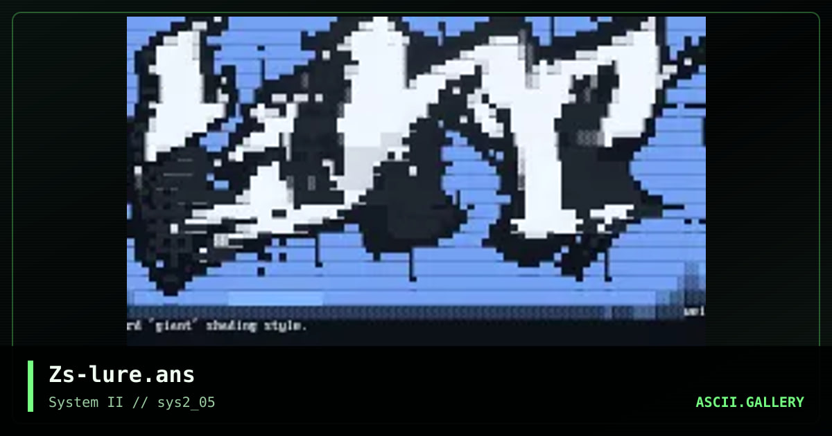 Zs-lure.ans, by zerostar, 2000
