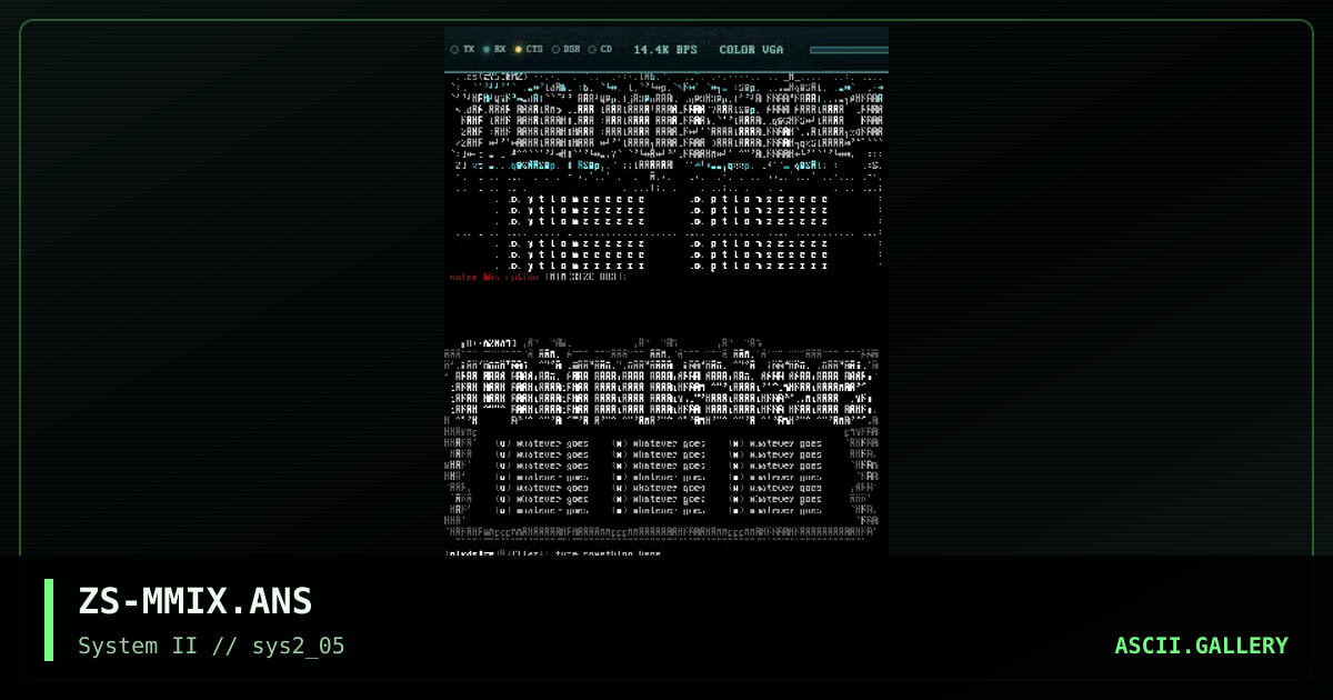 ZS-MMIX.ANS, by zerostar, 2000