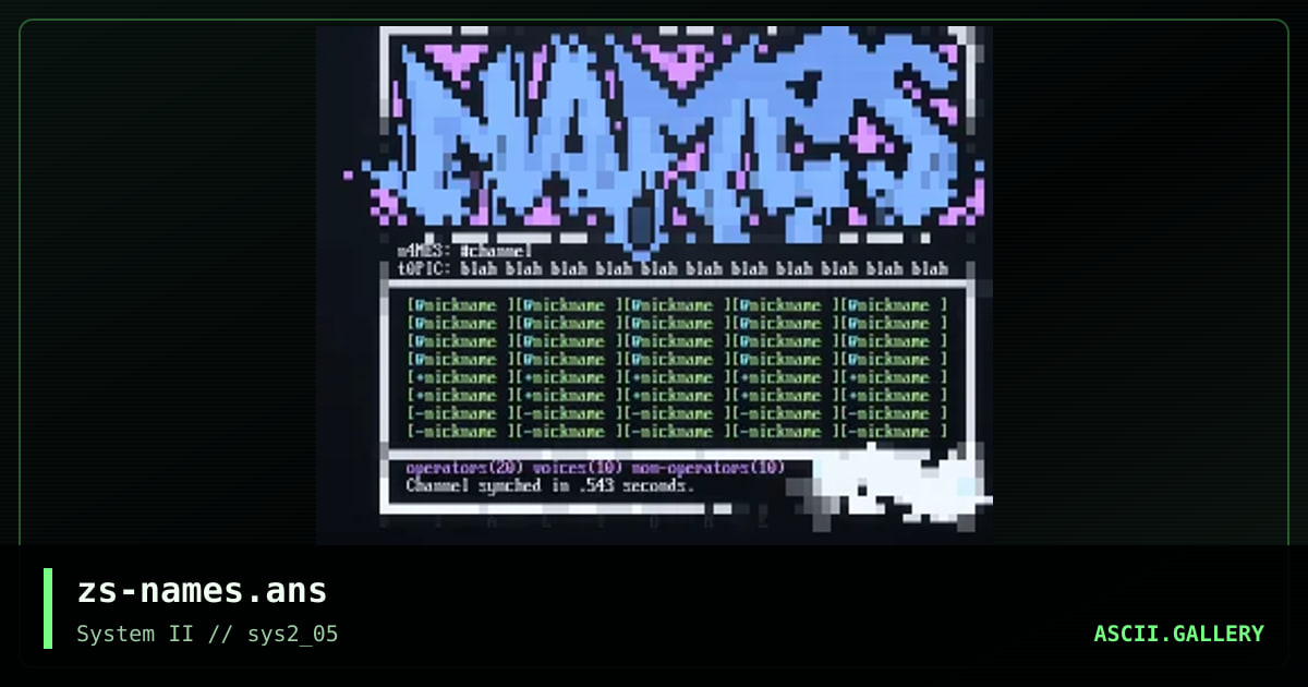 zs-names.ans, by zerostar, 2000
