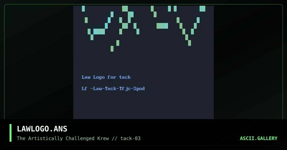 LAWLOGO.ANS, by loadius felinus, 1995