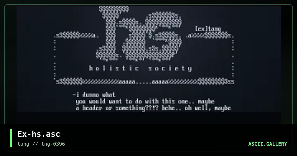 Holistic Society, by exorcet, 1996