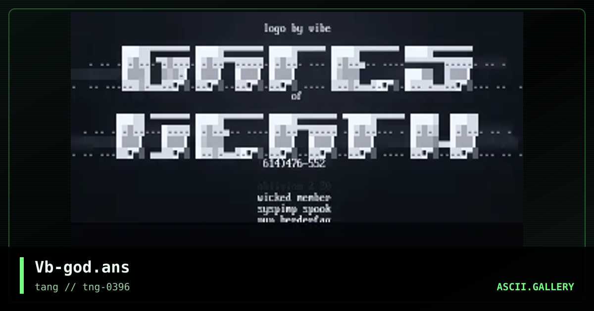 (gates of death), by vibe, 1996