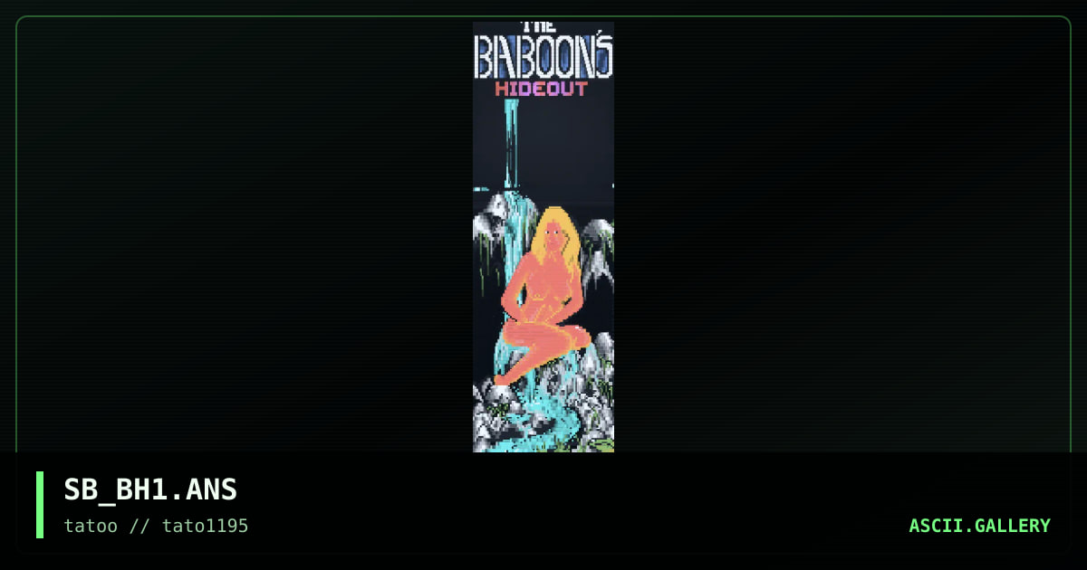 The Baboon Hideout, by sticky baboon, 1995