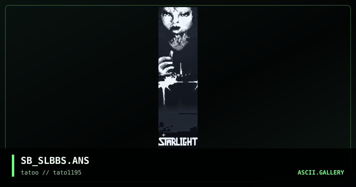 Starlight bbs, by sticky baboon, 1995