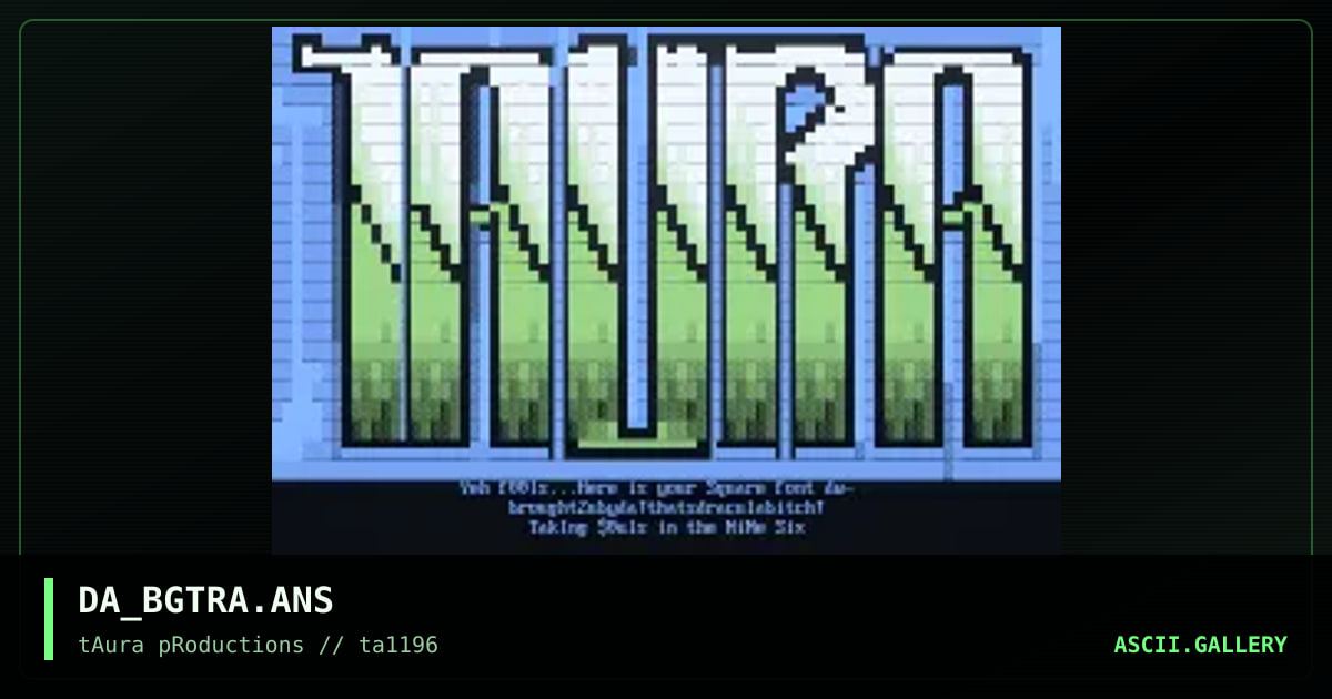 big taura logo, by dracula, 1996