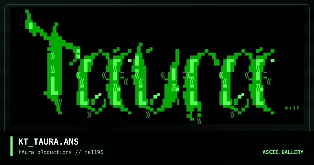 taura logo, by kit, 1996