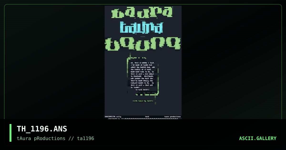 1196 colly, by tech, 1996