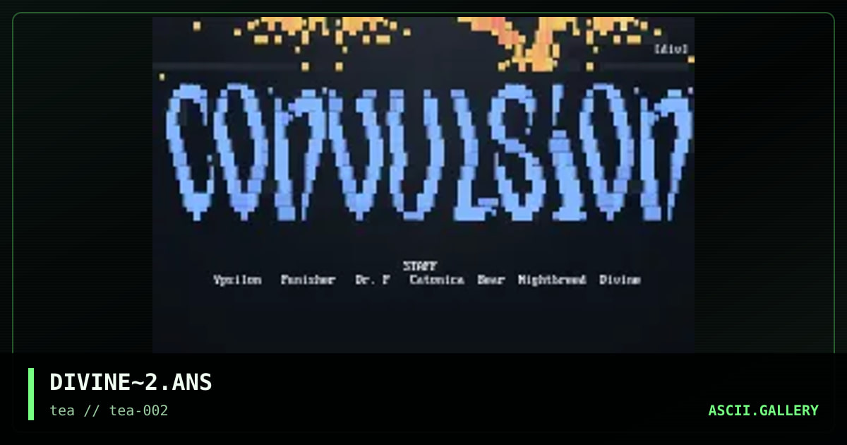 Convulsion, by divine, 1995