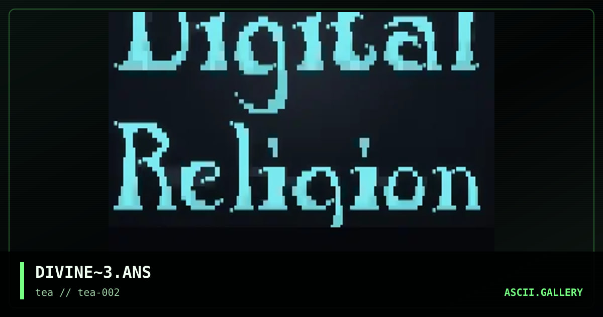 Digital Religion, by divine, 1995