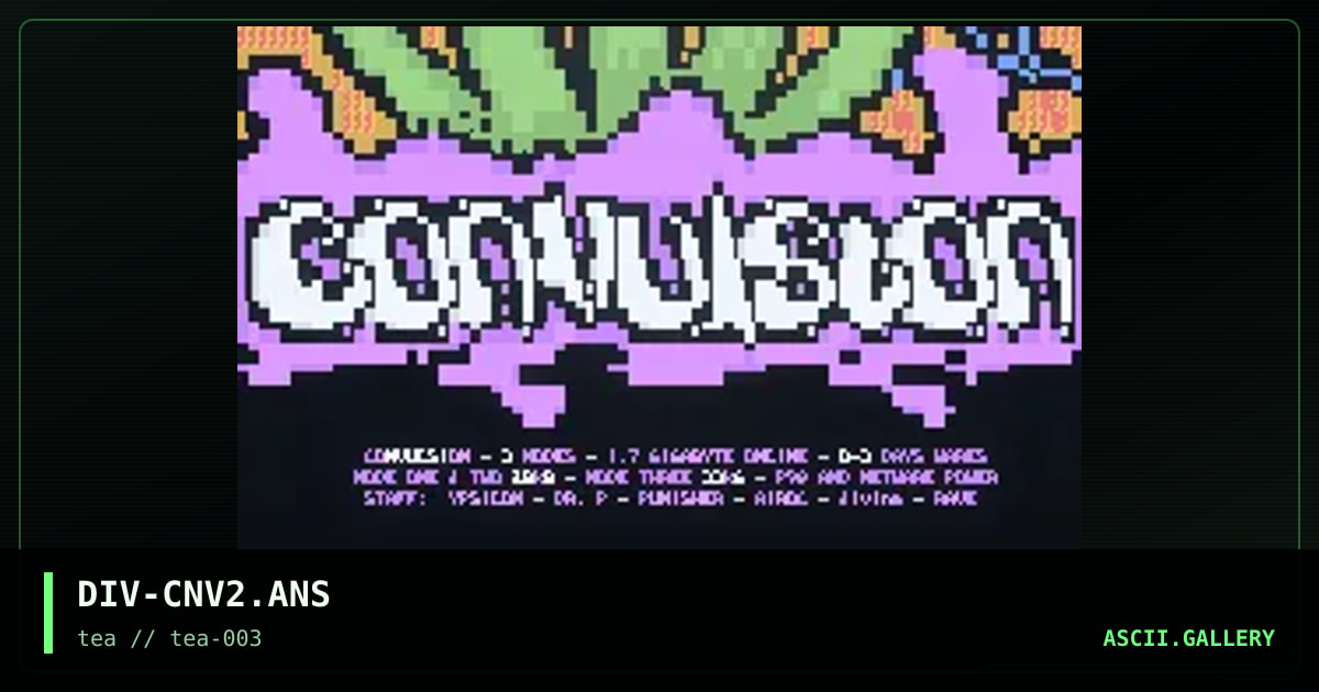 Convulsion, by divine, 1995