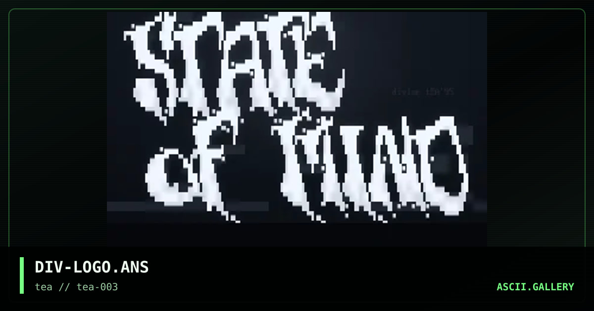 Logos, by divine, 1995