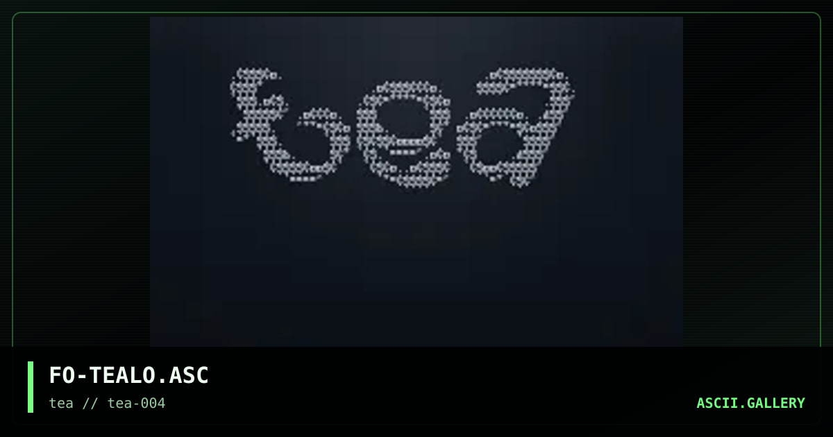 TEA LOGO, by dr foo, 1995