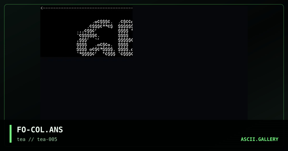 Foo's ascii, by dr foo, 1996