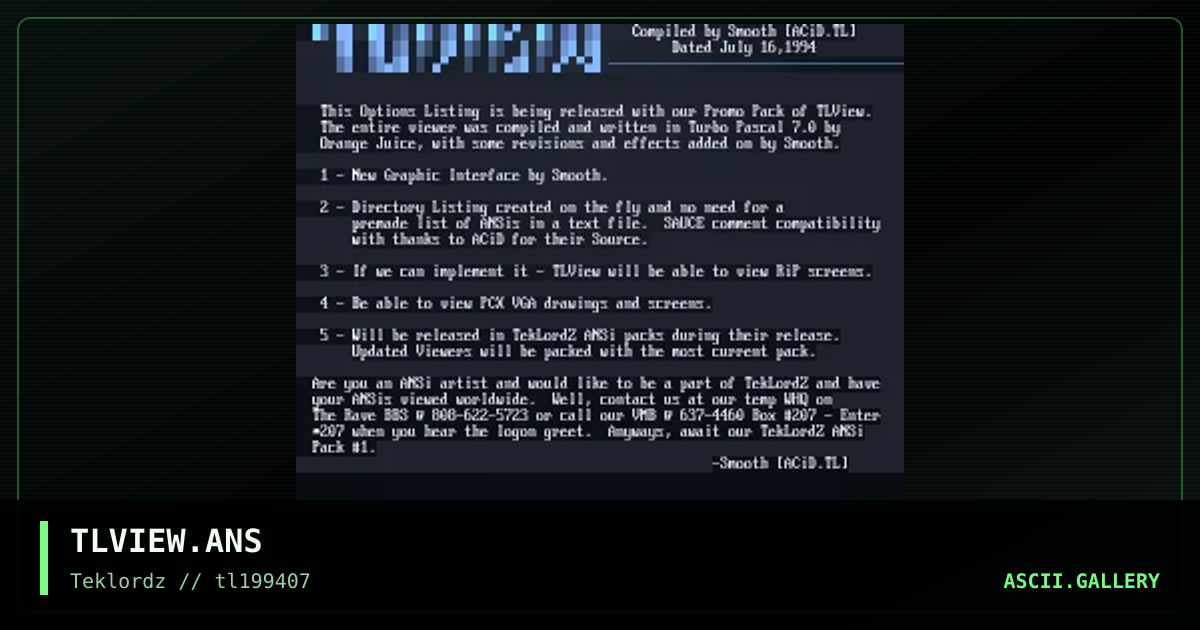 TLVIEW.ANS, by untagged, 1994