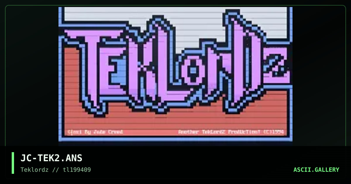 JC-TEK2.ANS, by jade creed, 1994