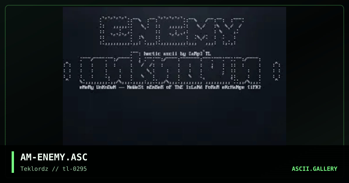 Enemy Unknown, by amp, 1995