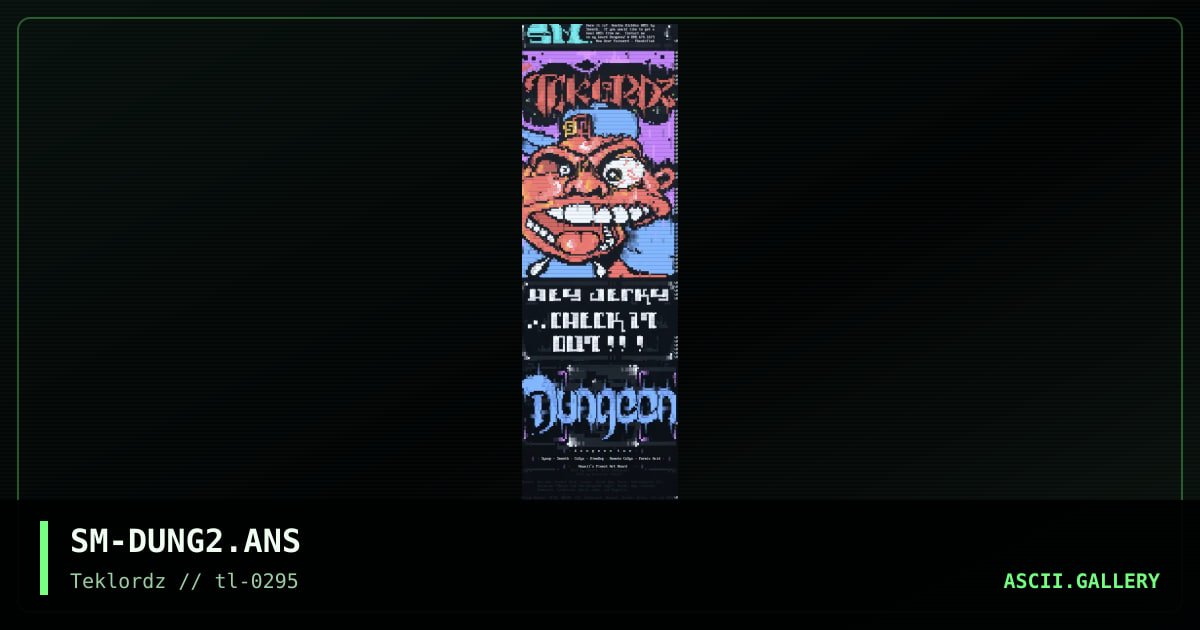 Anutha Dungeon 2 ANSi, by smooth, 1995