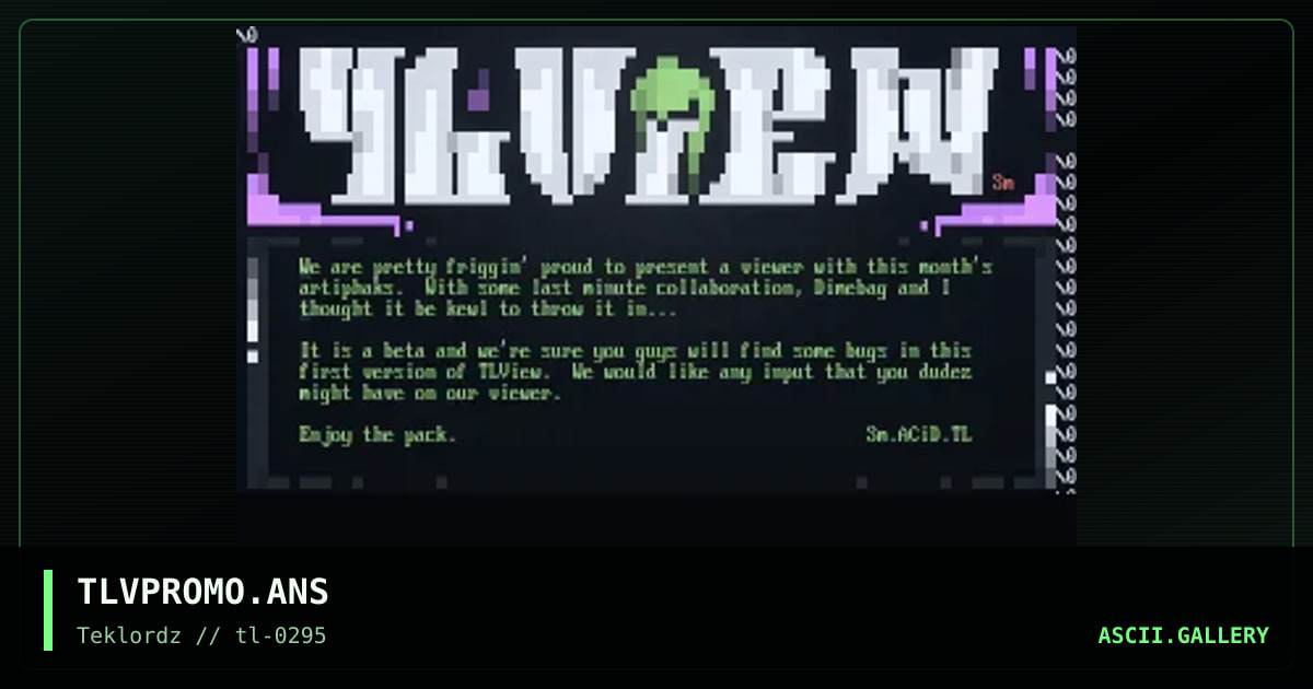 TLView Promo Logo, by smooth, 1995