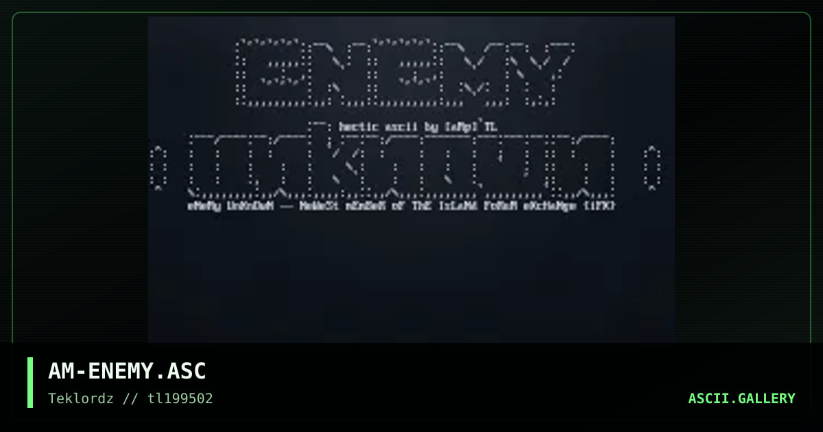 Enemy Unknown, by amp, 1995
